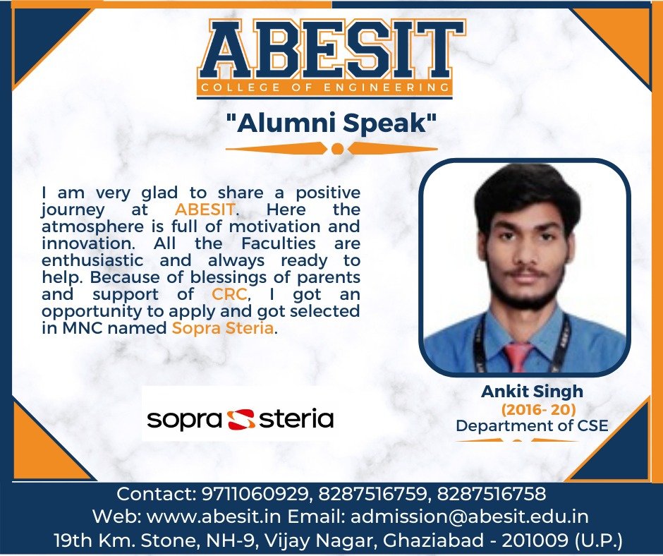 Alumni Speak – Ankit Singh (CSE)